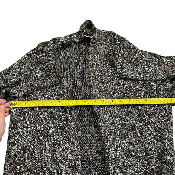 Eileen‎ Fisher Linen Viscose Grey Shimmer Crochet Knit Open Cardigan Womens M - Picture 4 of 5